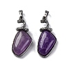 Natural Amethyst Pendants G-K338-42AS-08-1