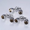 Tarnish Resistant 201 Stainless Steel Cord Ends LS-STAS-F145-03P-12x9mm-1