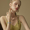 4Pcs 4 Colors PU Leather Simple Plain Double Loops Wrap Bracelets Set with Alloy Heart Clasps for Women BJEW-FI0001-73-7