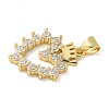 Brass Micro Pave Cubic Zirconia Pendants KK-K298-13G-2