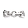 Eco-Friendly Rack Plating Brass Micro Pave Clear Cubic Zirconia Watch Band Clasps ZIRC-F843-28P-2