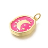 Rack Plating Brass Enamel Pendants KK-L225-029G-02-2