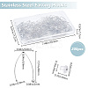 200Pcs 304 Stainless Steel Earring Hooks STAS-BBC0004-46-2