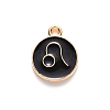 Alloy Enamel Pendants X-ENAM-S124-01B-08G-2
