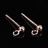 925 Sterling Silver Ear Stud Findings STER-K167-042A-RG-4