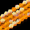 Imitate Austrian Crystal Bicone Frosted Glass Beads Strands X-EGLA-A039-T6mm-MB23-1