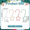 100Pcs 4 Colors Star Stainless Steel Hook Hangers STAS-ME0003-32-2