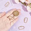 4Pcs 4 Style 304 Stainless Steel Screw Carabiner Lock Charms STAS-UN0029-89-4