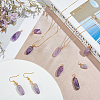 SUPERFINDINGS 50Pcs Natural Amethyst Pendants FIND-FH0005-16-5