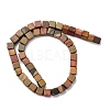 Natural Picasso Stone/Polychrome Jasper Beads Strands G-B155-C10-8x8mm-3