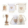 Cheriswelry 20pcs 2 Styles Jute Blank DIY Craft Drawstring Bag ABAG-CW0001-03-3