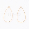Brass Earring Hooks X-KK-T038-138G-1