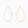 Brass Earring Hooks X-KK-T038-138G-1