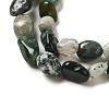 Natural Moss Agate Beads Strands G-L608-A03-01-4