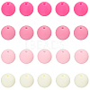 Rubberized Style Imitated Silicone Acrylic Beads MACR-PA0001-06B-01-6