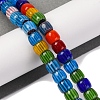Handmade Lampwork Chevron Beads Strands X-LAMP-K041-01B-03-2