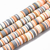 Handmade Polymer Clay Beads Strands CLAY-R089-8mm-108-1