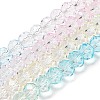 Transparent Painted Glass Beads Strands LS-DGLA-A034-T6mm-A21-2