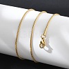 Ion Plating(IP) 304 Stainless Steel Round Snake Chain Necklace for Men Women NJEW-K245-016C-4