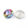 Pointed Back & Back Plated Glass Rhinestone Cabochons LS-RGLA-J012-10mm-001VO-2