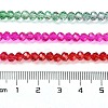 Transparent Painted Glass Beads Strands X1-DGLA-A034-T4mm-A24-3