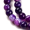 Natural Striped Agate/Banded Agate Beads Strands G-H037-A02-03-4