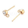 202 Stainless Steel Rhinestone Stud Earring Findings STAS-U012-05G-2