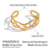 Hollow Out 304 Stainless Steel Cuff Bangles for Women AP7431-1-2
