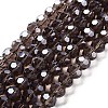 Electroplate Transparent Glass Beads Strands EGLA-A035-T10mm-A13-1