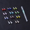 Round Lampwork Ball Stud Earrings EJEW-F247-01-1