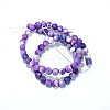 Synthetic Ocean White Jade Beads Strands G-L019-6mm-04-2