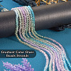 8 Strands 4 Colors Transparent Glass Beads Strands GLAA-TA0001-23-5