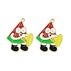 Golden Plated Alloy Enamel Pendants ENAM-Z017-10G-05-1