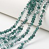 Electroplate Transparent Glass Beads Strands EGLA-A034-T8mm-M15-1