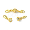 1Pc Alloy Crystal Rhinestone Magnetic Clasps ALRI-YW0001-11G-1