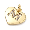 Brass Micro Pave Clear Cubic Zirconia Pendants KK-D229-01G-13-2