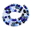 Electroplate Glass Beads Strands X-EGLA-N002-12B-2