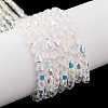 Electroplate Glass Beads Strands EGLA-D031-01-02-3