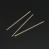 Yellow Gold Filled Flat Head Pins KK-G161-19x0.5mm-1-1