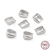 Anti-Tarnish Rhodium Plated 925 Sterling Silver Ice Pick Pinch Bails STER-Z001-016A-P-4