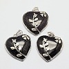 Heart Synthetic Blue Goldstone Pendants GP356-6-1