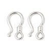 925 Sterling Silver Hook Clasps STER-S012-03B-P-1