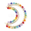 Colorful Glass Beaded Big Pendants PALLOY-JF02428-01-1