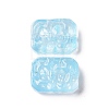 Transparent Spray Painted Glass Beads GLAA-I050-08D-2