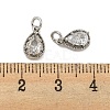 Brass Micro Pave Clear Cubic Zirconia Pendants KK-G490-33P-3