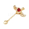 Brass Micro Pave Cubic Zirconia Pendants KK-B161-12G-3