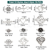   120Pcs 12 Styles Tibetan Style Alloy Connector Charms TIBE-PH0001-45-2
