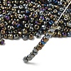 6/0 Electroplated Metallic Colours Round Glass Seed Beads X-SEED-A009-4mm-602-3