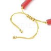 MIYUKI Glass Seed Rectangle Charm Bracelet BJEW-MZ00037-03-2