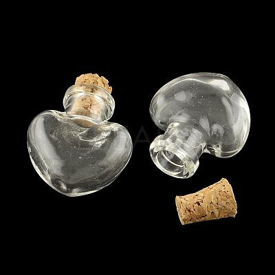 Heart Glass Bottle for Bead Containers X-AJEW-R045-02-1